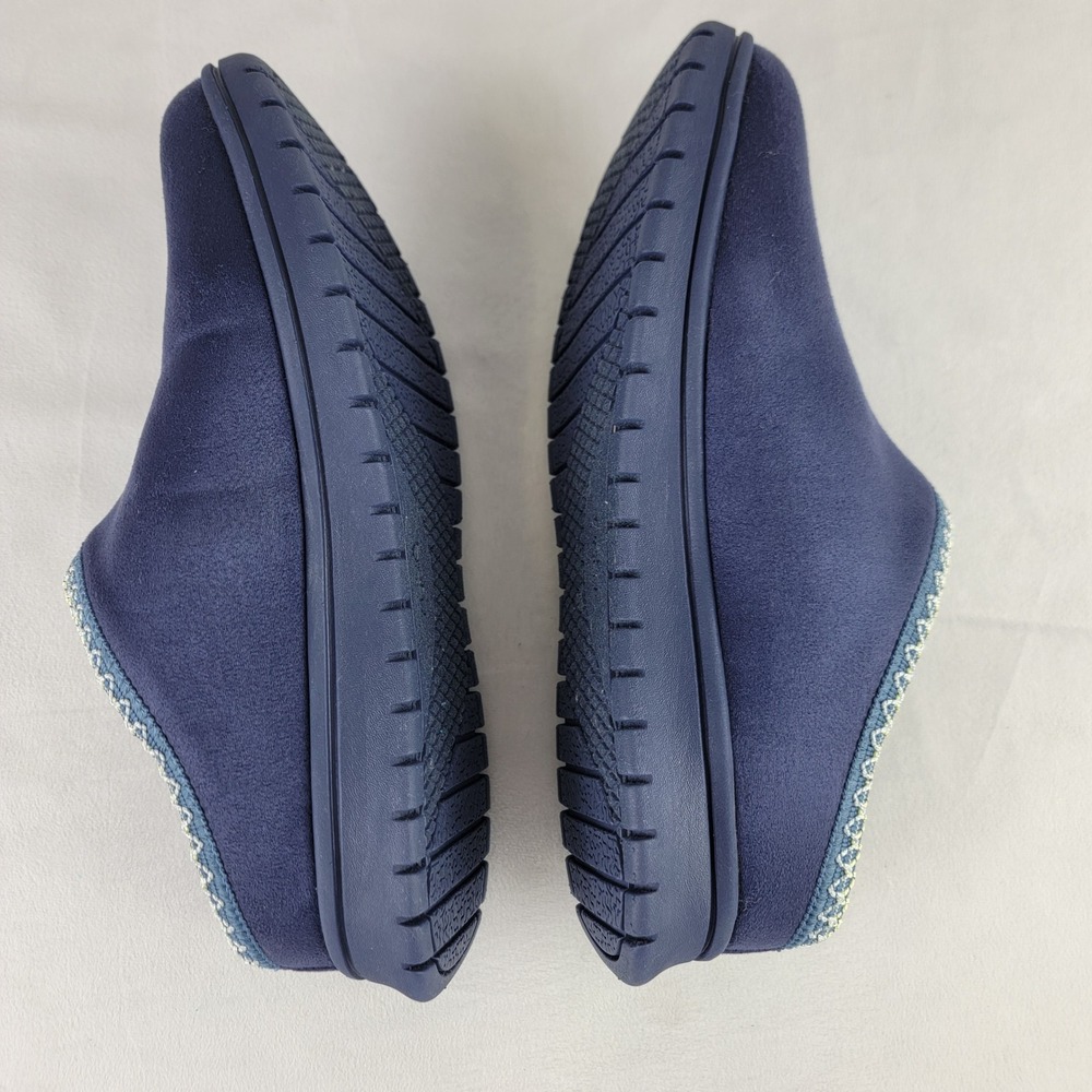 Ryka Stellar Womens Academy Blue Faux Suede Fur Lined Mules Slippers 7.5M NEW - Picture 5 of 7